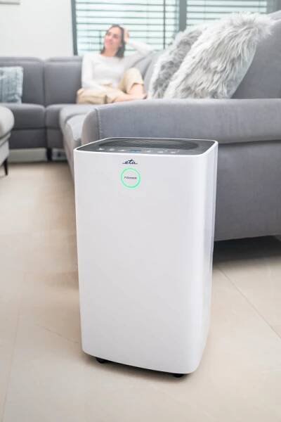 Tichý odvlhčovač vzduchu Pohlcovač vlhkosti 12L/24h LED časovač ETA Fainer Model Fainer 2630 90000
