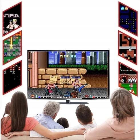 RETRO TELEVIZNÍ HRA HERNÍ KONZOLE 8-BIT 620 HER 2 MINI PADY Váha výrobku včetně jednotkového obalu 0.38 kg