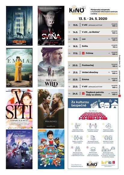 Program kina Hustopeče - 13.5.- 24.5.2020