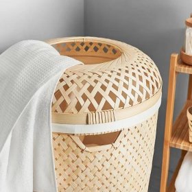 SALUDING Koš na prádlo - ručně vyrobené bambus 50 l