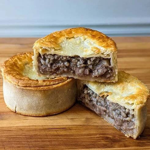 Scotch pies made with haggis - traditional Scottish foods