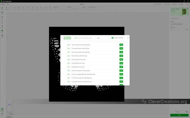 Screenshot of xTool Creative Space.