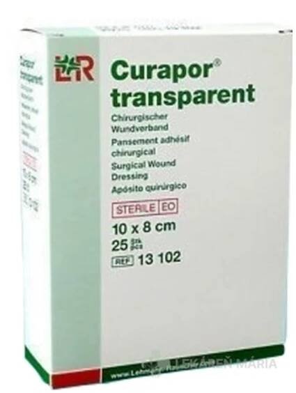 CURAPOR KRYTIE NA RANY TRANSPAR10x8 cm sterilné vodeodolné 5 ks