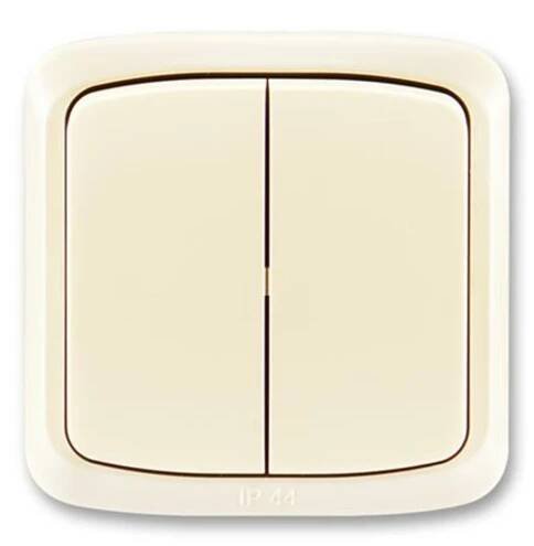 TANGO IP44 Kompletní vypínač č. 6+6 s rámečkem 3558A-52940 C