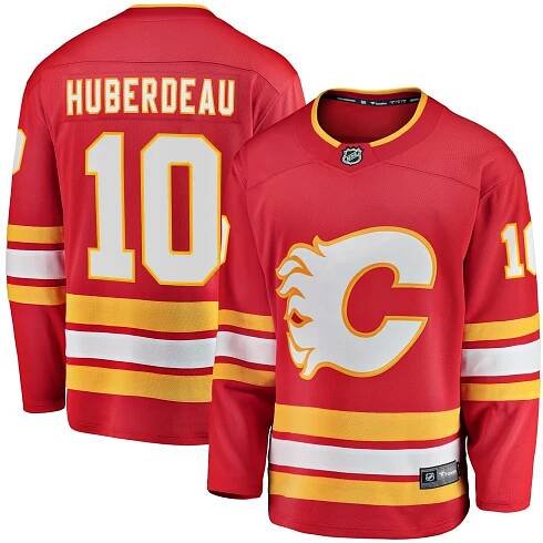 Men Calgary Flames #10 Jonathan Huberdeau Fanatics Branded Red Home Breakaway Player NHL Jersey->calgary flames->NHL Jersey