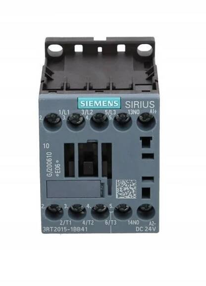 3-FÁZOVÝ VÝKONOVÝ STYKAČ SIEMENS SIRIUS 4 kW AC-3 9A 24VDC 1NC 3RT2016-1BB42