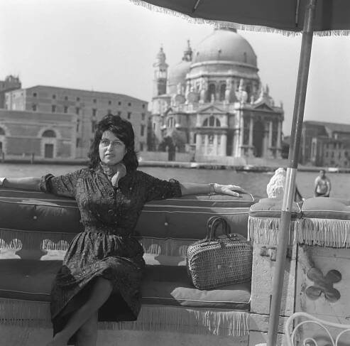Anna Magnani Sitting By The Canal In Venice, 1950