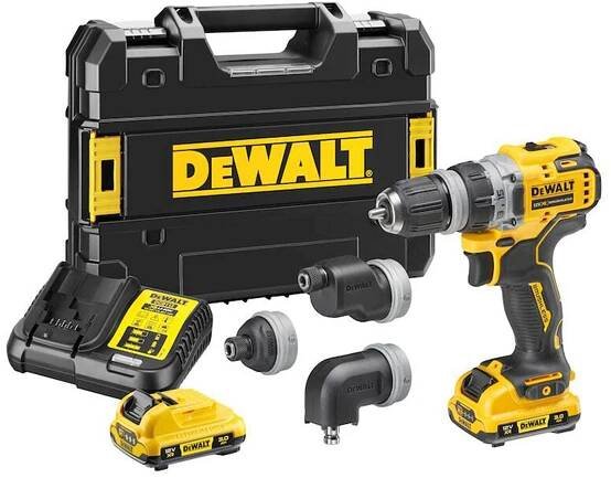 DeWALT DCD703L2T Aku vrtačka s multifunkční hlavou (57 Nm/12V/2x3,0Ah) kufr Tstak