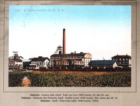 Habartov - budovy dolu Adolf - Žofie (po roce 1948 Dukla); 30. léta 20. století