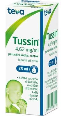 TUSSIN Kapky, roztok 4.62mg/ml 25 ml (Léky na suchý kašel) - Jednosložkové