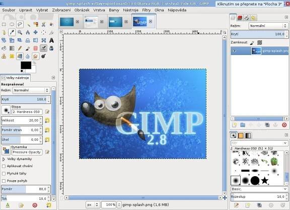 Je tady GIMP 2.8 s režimem jednoho okna - Linux E X P R E S