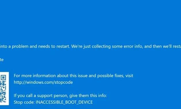 How to Fix an INACCESSIBLE BOOT DEVICE BSOD in Windows 11 or 10