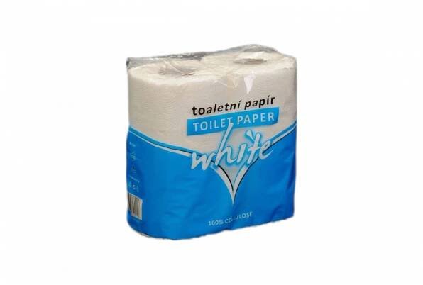 Toaletní papír WHITE 2vrstvy celulóza/4role/80rolí