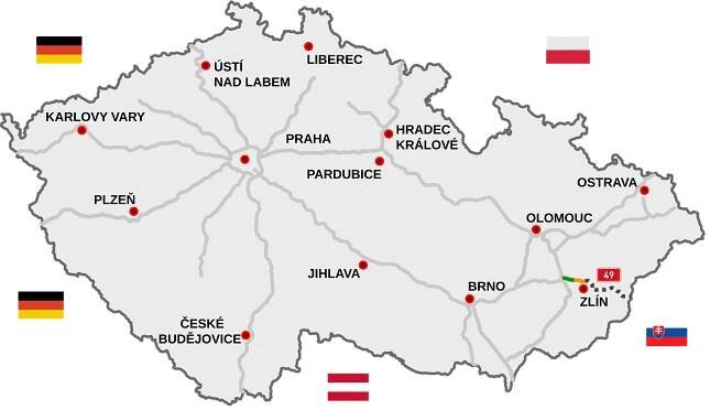 Soubor:Motorway D49-CZ map.svg – Wikipedie