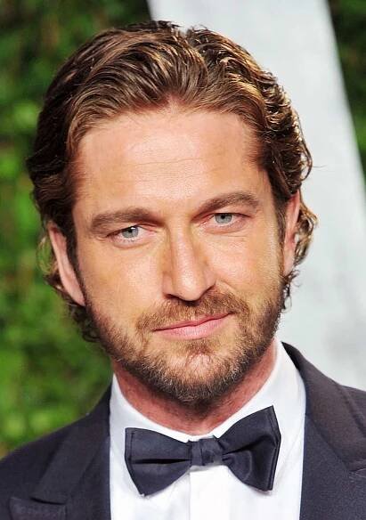 Gerard Butler with curly hair