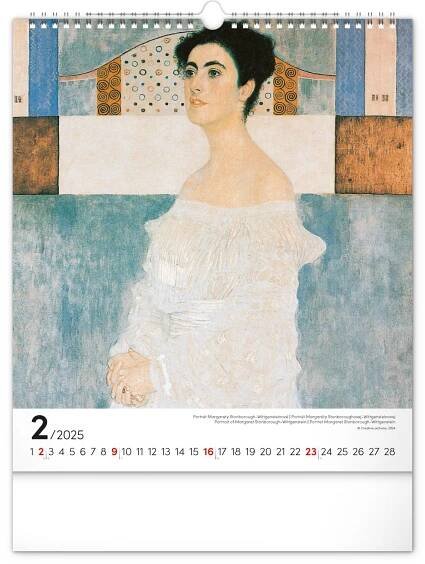 Nástěnný kalendář Gustav Klimt 2025, 30 × 34 cm | PRESCO.CZ