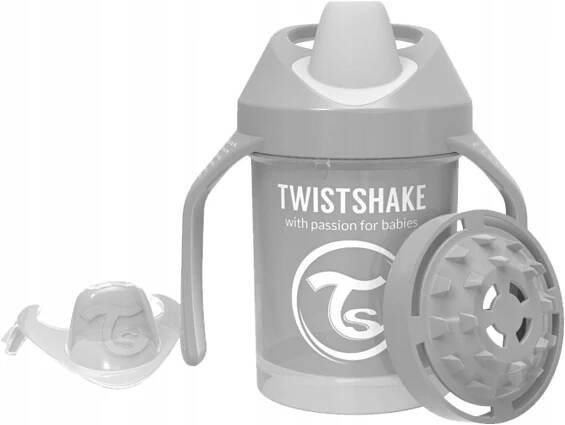 TwistShake nekapající hrnek s mixérem 230ml grey