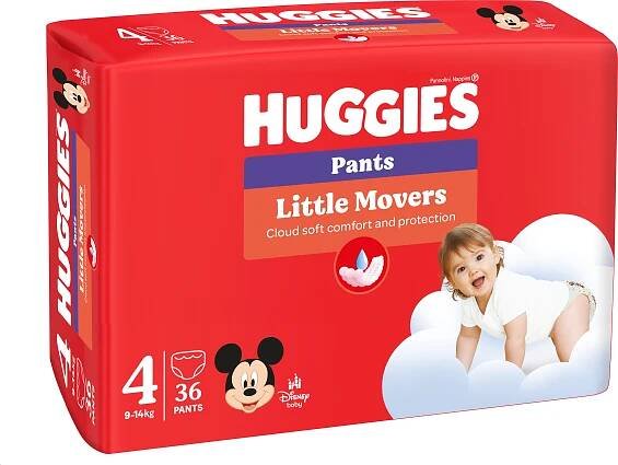 Huggies® Little Movers Pants 4, 36 ks
