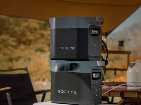 EcoFlow DELTA 2 power station with extra backup battery.