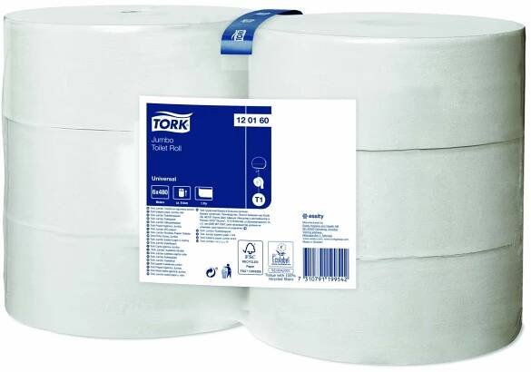 TORK Jumbo toaletní papír v roli Universal, T1– 1vrstvý - 6 ks 120160