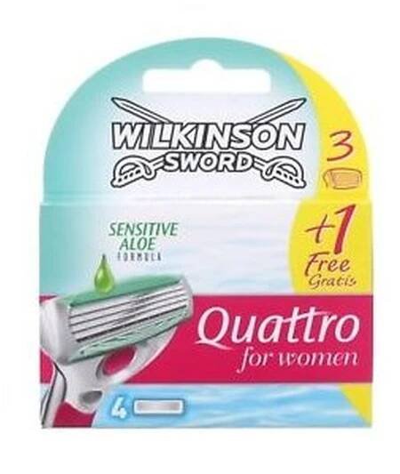 Wilkinson Sword Quattro for women Sensitive, 4 ks Příslušenství k holicím strojkům