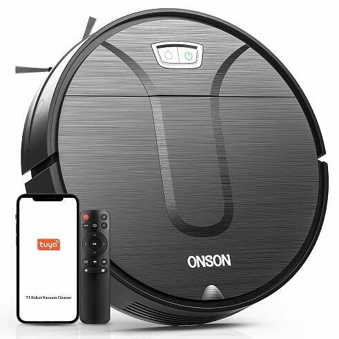 GOOVI By ONSON Robot Vacuum Cleaner, 3500Pa Powerful Suction with App/Wi-Fi/Alexa for Hard Floor