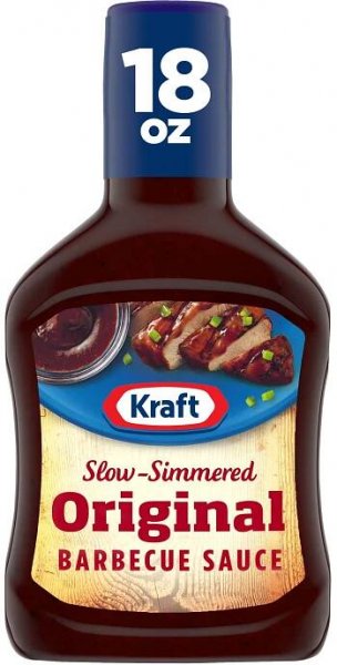 Kraft Original Slow-Simmered Barbecue BBQ Sauce, 18 oz Bottle Casein-Free - Walmart.com