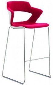 detail Barová židle AOKI 2160 zadní plast bílá, čal.sedák+opěrák YN 203/poslední 2ks