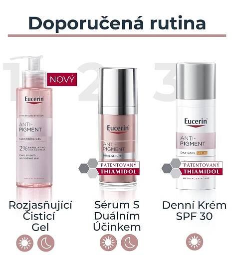 Denní krém tónovaný středně tmavý SPF 30 / pro přirozený a sjednocený vzhled pleti | Eucerin