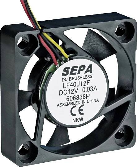 SEPA LF40J12SE22 axiální ventilátor, 12 V/DC, 8.3 m3/h, (d x š x v) 40 x 40 x 10 mm, 111111404