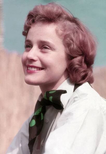 Maria Schell On The Set Of &Amp;Quot;Dans Tes Bras&Amp;Quot; Directed By Victor Vicas, Brittany, France, 1954