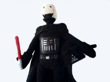 crocheted Darth Vader