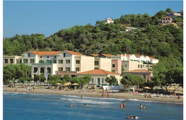 Řecko, Samos, Karlovassi, hotel Samaina Inn, pláž Samaina Inn