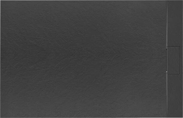 Sprchová SMC vanička REA BAZALT 90x120 cm - imitace kamene - černá