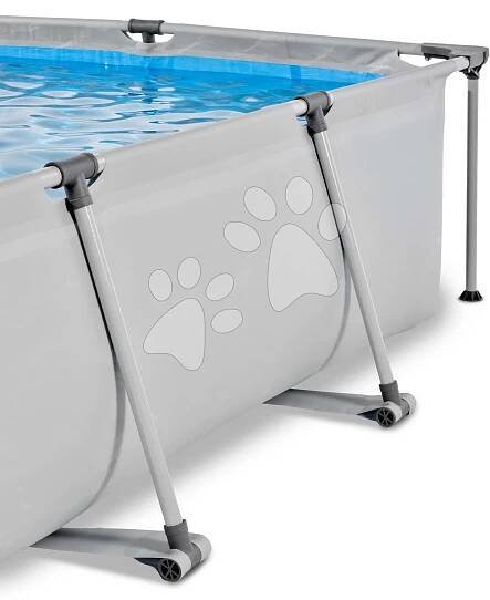 Bazén s filtrací Soft Grey pool Exit Toys ocelová konstrukce 300*200*65 cm šedý od 6 let