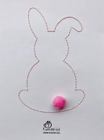 Dětské vyšívání na papír - jaro a Velikonoce - Tvoření