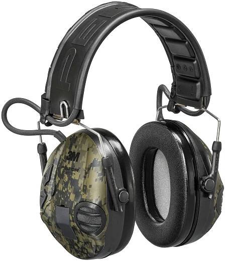 Elektronická sluchátka Peltor 3M, SportTac, se sadou krytek v Orange camo/ zelená camo | ProArms.cz