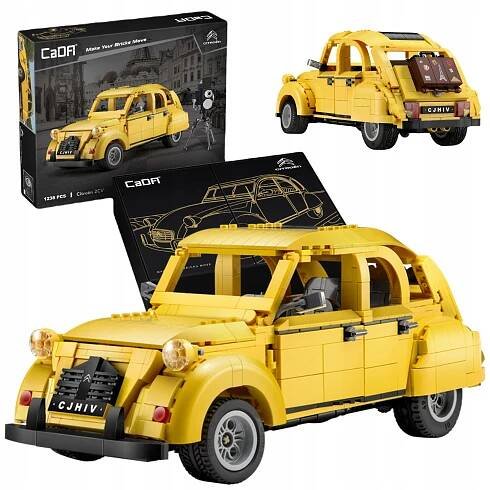 Stavebnice CaDa - Citroen 2CV Classic City car 1238 dílků 32cm. - Děti