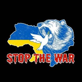 ILLUSTRATION  Merchandise Design print providers Stop the war in Ukraine T-Shirt designs