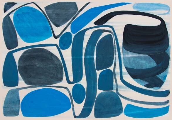 mixed media painting on paper, acrylic, watercolour and pencil — Simon Beckmann