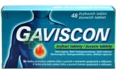 GAVISCON POR 250MG/133,5MG/80MG TBL MND 48