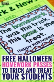 Free Halloween Homework Passes to Treat Your Students