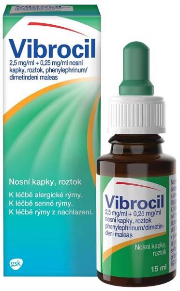VIBROCIL 0,25 mg/ml Nosní kapky 15 ml
