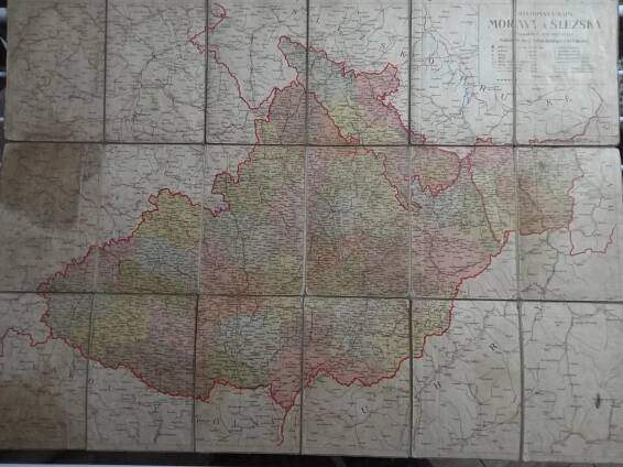 Stará místopisná mapa Moravy a Slezska - Staré mapy a veduty
