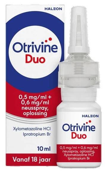 Otrivine Duo 0,5 mg/ml + 0,6 mg/ml Oplossing Neusspray thumbnail