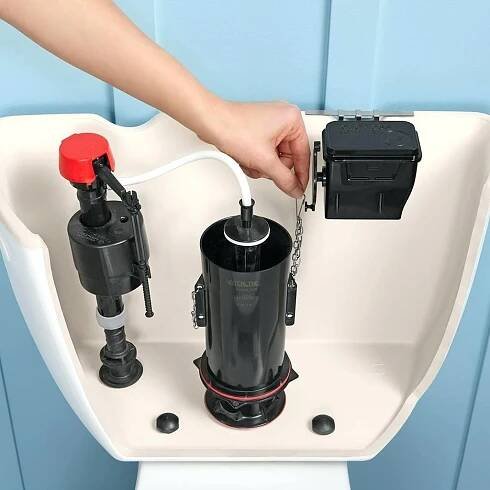 Záchodová splachovací nádržka s uzavíracími ventily: mechanismy pro splachovací nádrž s membránou, armatury a náhradní díly pro splachovací zařízení