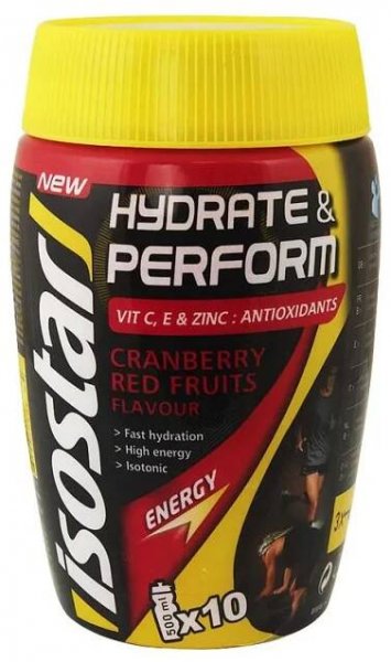 Nápoj Isostar Hydrate& Perform 400g - brusinka a červené ovoce
