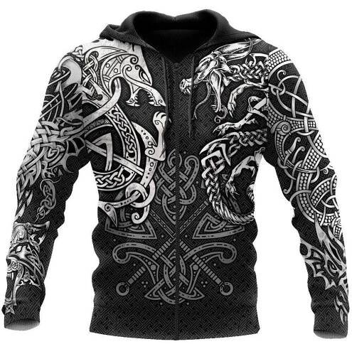 Urban Trend Cosplay Style Pánská mikina s kapucí Jaro a podzim Vysoce kvalitní rafinované vzory Viking Myth Totem Mikina s 3D potiskem 4XL – koupit za nízké ceny na marketplace Joom