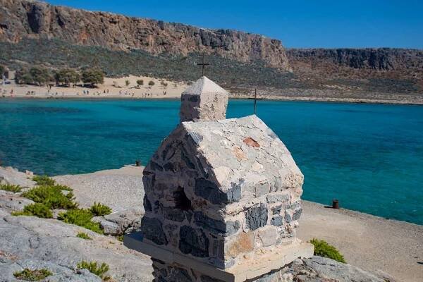 Image of a tiny shrine on Gramvousa Island Crete Greece