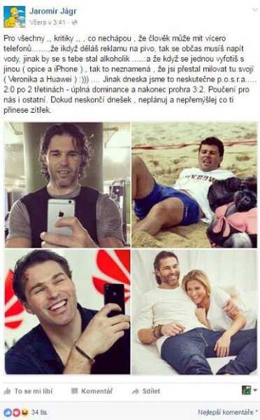 Jaromír Jágr a přítelkyně